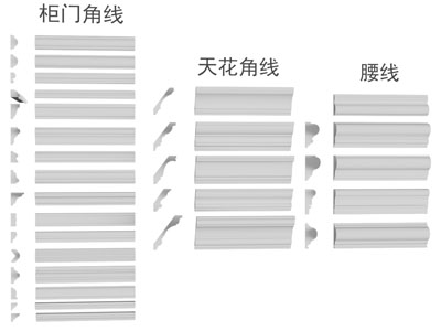 现代雕花石膏线条 角线 腰线