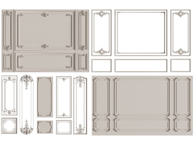 法式石膏线 护墙板