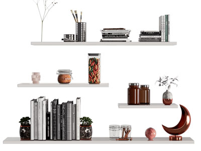 现代书本 装饰品摆件组合