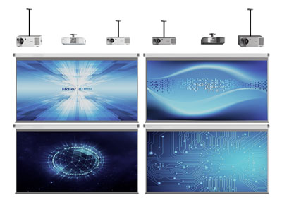 现代投影仪 投影幕布3d模型 现代投影仪 投影幕布
