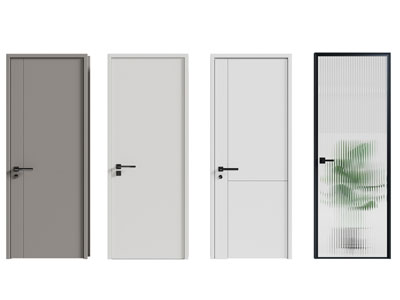 现代平开门 木门 玻璃门