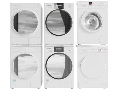 现代滚筒洗衣机3d模型 现代滚筒洗衣机