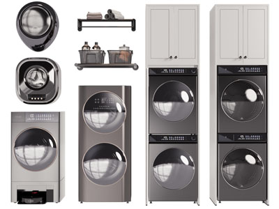 现代洗衣机3d模型 现代洗衣机