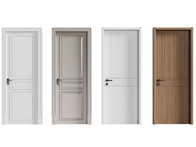 简欧单扇平开门 木门