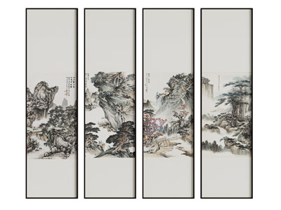 新中式装饰挂画3d模型 新中式装饰挂画