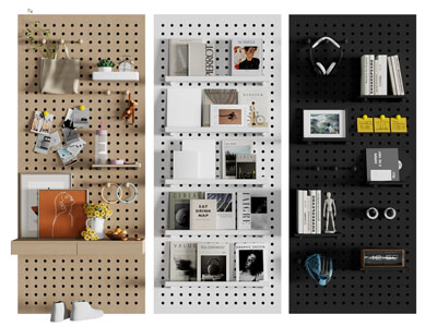 现代洞洞眼墙面收纳架 墙饰