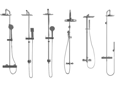 现代不锈钢淋浴花洒