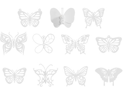 现代蝴蝶剪影 墙饰