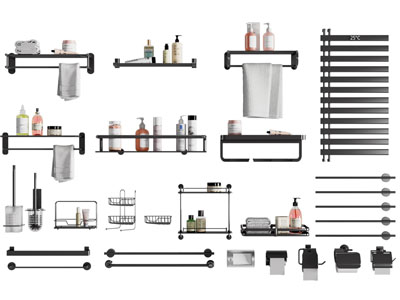 现代金属毛巾架 洗浴用品 卫浴小件