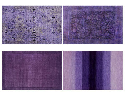 现代长方形渐变色地毯