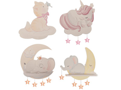 现代卡通动物壁灯