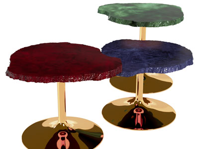 现代彩色不规则茶几3d模型 现代彩色不规则茶几