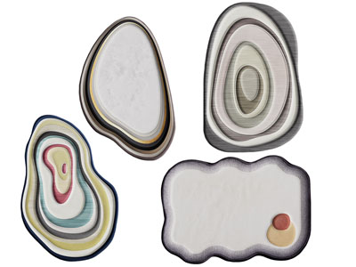 现代水纹造的地毯