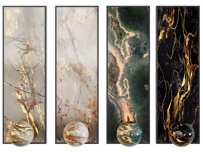 现代透光石背景墙3d模型 现代透光石背景墙