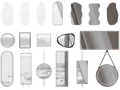 现代异形装饰镜子 墙饰