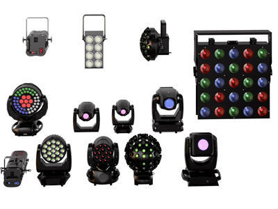 现代舞台霓虹灯 摇头灯 光束灯 筒灯射灯
