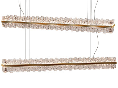 现代长方形水晶吊灯