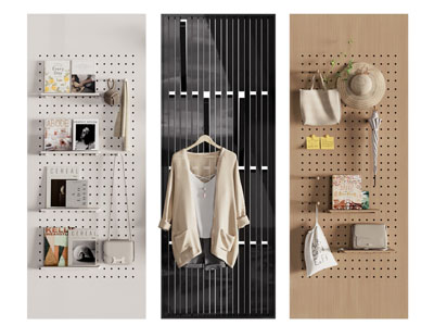 现代洞洞眼墙饰挂件 收纳架