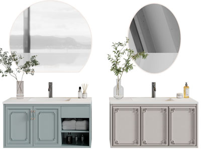 欧式洗手台 镜子 浴室柜