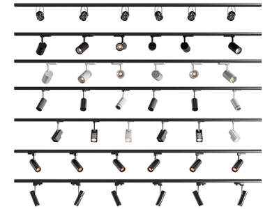 现代轨道磁吸灯 可转向筒灯射灯