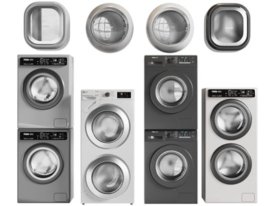 现代子母洗衣机 迷你洗衣机3d模型 现代子母洗衣机 迷你洗衣机