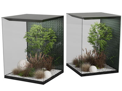 现代室内花草玻璃景观园艺小品