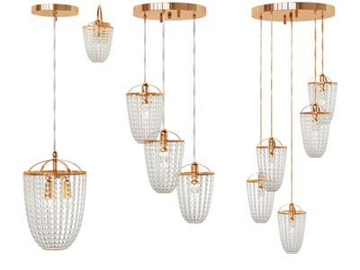 现代轻奢垂线吊灯