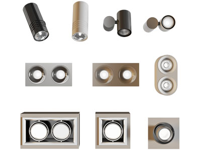 现代筒灯射灯 格栅灯