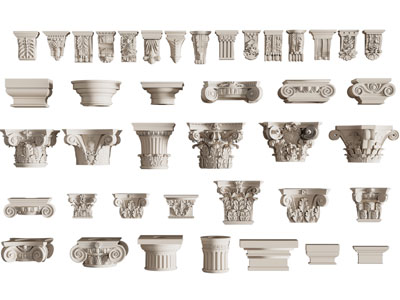 欧式柱托 雕花装饰构件 柱顶