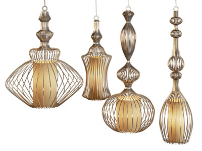 现代编织金属网状吊灯