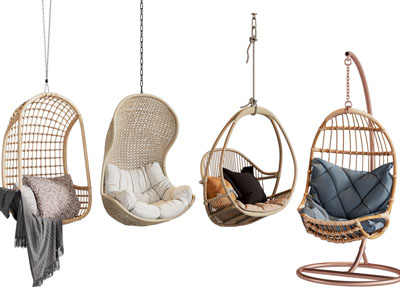 北欧藤编吊椅