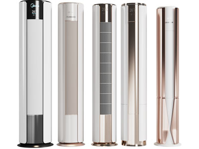 现代柱形空调3d模型 现代柱形空调