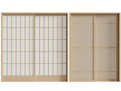 日式实木推拉门