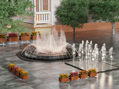 现代喷泉 水景景观园艺小品