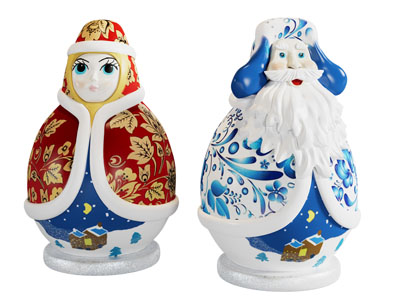 现代俄罗斯套娃 玩偶摆件组合