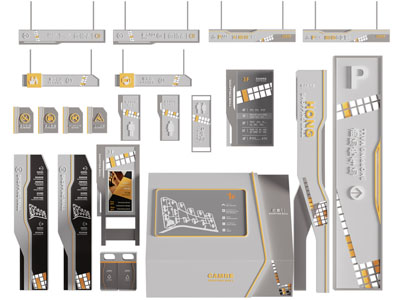 现代路标 指示牌