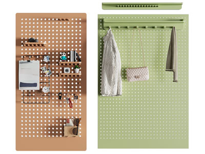 北欧洞洞眼实木装饰架 墙饰