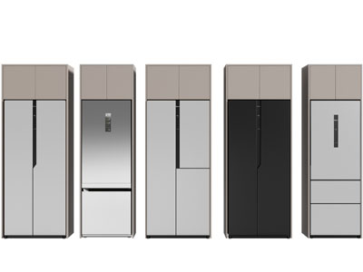 现代电冰箱3d模型 现代电冰箱