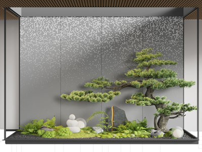 新中式室内景观园艺小品