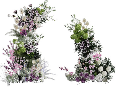 现代花束花草植物 美陈