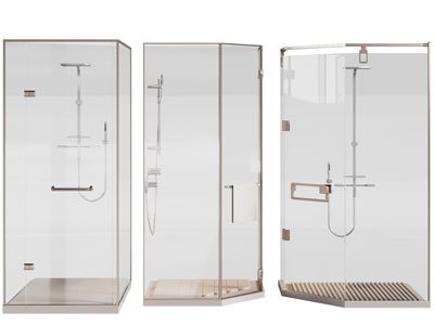 现代玻璃淋浴房3d模型 现代玻璃淋浴房