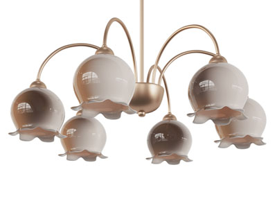 现代花朵陶瓷灯罩吊灯