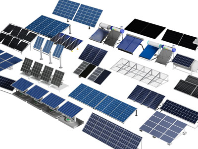 现代太阳能板 光伏板3d模型 现代太阳能板 光伏板