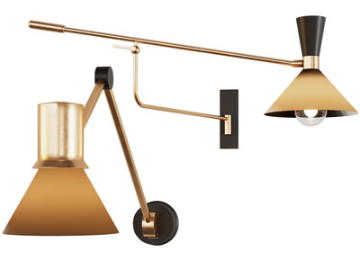 现代轻奢可转向壁灯