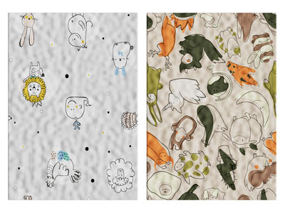 现代长方形卡通图案地毯