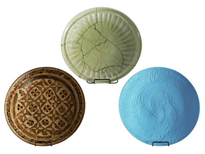 现代瓷盘摆件组合 墙饰