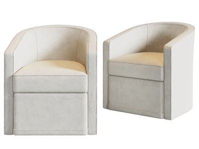 现代奶油风单人沙发