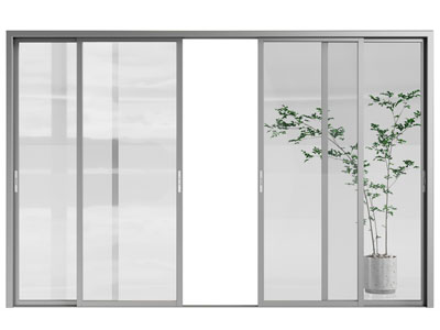 现代玻璃推拉门