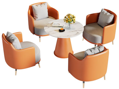 现代商务洽谈休闲餐桌椅组合