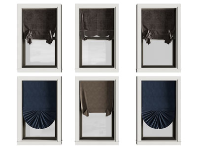 欧式布艺罗马窗帘 卷帘 拉帘3d模型 欧式布艺罗马窗帘 卷帘 拉帘